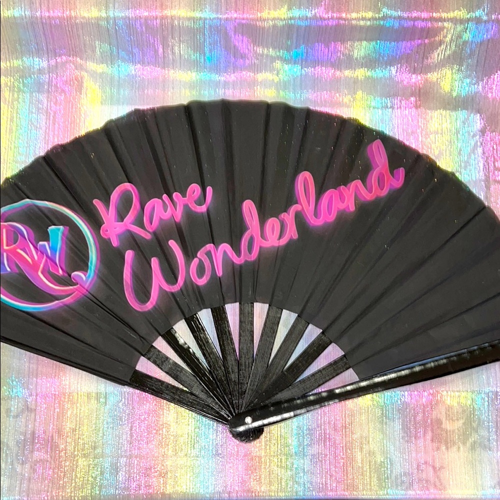 EUC  Rave Wonderland Hand held Fan